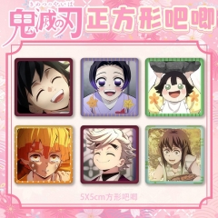 鬼灭方形吧唧PET双闪幼年系列Q版九柱新款徽章马口铁谷子胸章