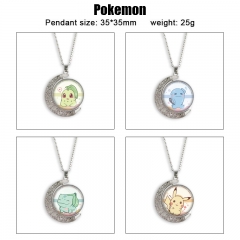 9 Styles Pokemon Cartoon Double-Sided Rotation Anime Alloy Necklace