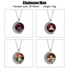9 Styles Chainsaw Man Cartoon Double-Sided Rotation Anime Alloy Necklace