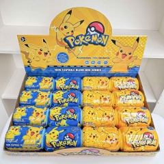16pcs Pokemon Pikachu Cartoon Surprise Blind Box Anime PVC Figures Keychain