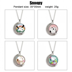 13 Styles Snoopy Cartoon Double-Sided Rotation Anime Alloy Necklace