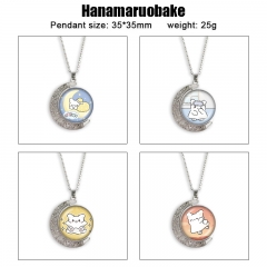 11 Styles Hanamaruobake Cartoon Double-Sided Rotation Anime Alloy Necklace