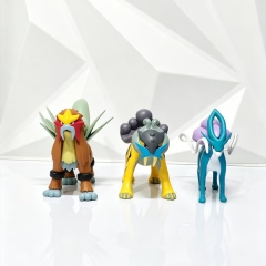 OPP Bag）3 Styles Pokemon Raikou Cartoon PVC Action Figure Toy