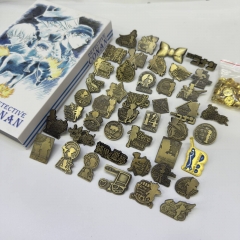 44PCS/SET Detective Conan Cartoon Pin Anime Brooch