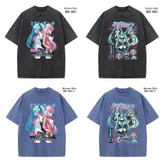 初音  纯棉洗水做旧T恤