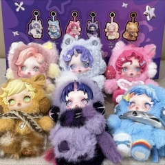 15cm 6PCS/SET POP MART SKULLPANDA x My Little Pony Series Cartoon Surprise Blind Box Anime Plush Figures