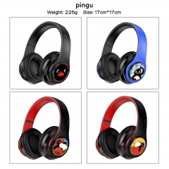 pingu 动漫印花折叠头戴式蓝牙耳机