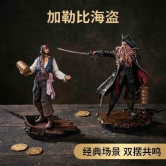 加勒比海盗 杰克·斯派洛 戴维·琼斯 船长对决 手办模型摆件公仔