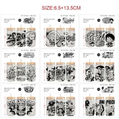海贼王-12款  350ml磨砂玻璃杯