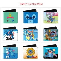 12 Styles Lilo & Stitch Cartoon Wallet Anime Short Purse
