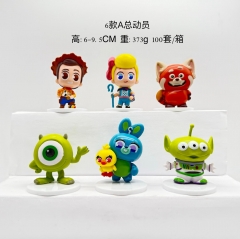 2 Styles 7-8CM 6PCS/SET Toy Story Cartoon Anime PVC Figure Toy