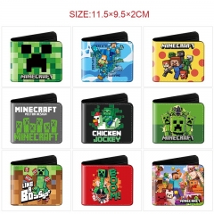 10 Styles Minecraft Cartoon Wallet Anime Short Purse