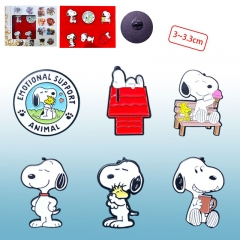 6PCS/SET Snoopy Cartoon Pin Anime Brooch