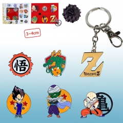 6PCS/SET Dragon Ball Z Cartoon Anime Keychain
