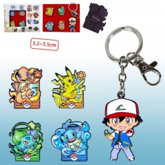 5PCS/SET Pokemon Cartoon Anime Keychain