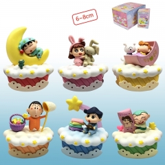 6款蜡笔小新晚安云朵摇篮公仔一套