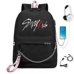 跨境stray kids组合周边同款背包双肩包书包韩版学生男女大容量包
