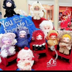 9PCS/SET POP MART SKULLPANDA You Found Me Series Cartoon Surprise Blind Box Anime Plush Figures