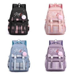 跨境韩版可爱女孩双肩包stray kids中小学生书包高颜值女生背包