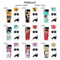 12 Styles 350ML Haikyuu Cartoon Pattern Mug Anime Plastic Water Cup
