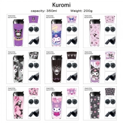 9 Styles 350ML Sanrio Kuromi Cartoon Pattern Mug Anime Plastic Water Cup