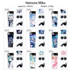 10 Styles 350ML Hatsune Miku Cartoon Pattern Mug Anime Plastic Water Cup