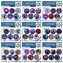 17 Styles 58MM 6PCS/SET Jujutsu Kaisen Cartoon Pin Anime Brooch