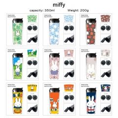 11 Styles 350ML Miffy Cartoon Pattern Mug Anime Plastic Water Cup