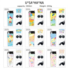 9 Styles 350ML Sanrio U*SA*HA*NA Cartoon Pattern Mug Anime Plastic Water Cup