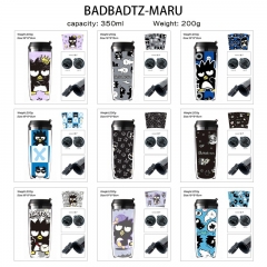 10 Styles 350ML Sanrio BADBADTZ-MARU Cartoon Pattern Mug Anime Plastic Water Cup