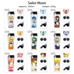 12 Styles 350ML Pretty Soldier Sailor Moon Cartoon Pattern Mug Anime Plastic Water Cup