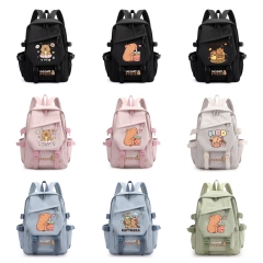 40 Styles Capybara Cartoon Canvas Anime Backpack Bag