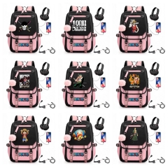 30 Styles One Piece Cartoon Canvas Anime Backpack Bag
