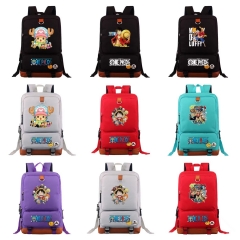 19 Styles One Piece Cartoon Canvas Anime Backpack Bag