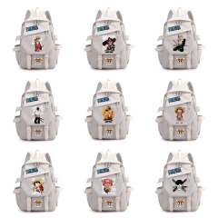 30 Styles One Piece Cartoon Canvas Anime Backpack Bag