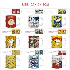 12 Styles Peanuts Cartoon Pattern Ceramic Cup Anime Ceramic Mug