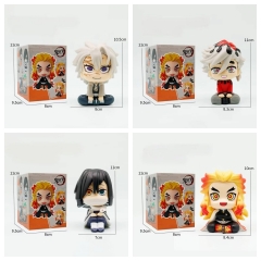 4 Styles Demon Slayer: Kimetsu no Yaiba Cartoon Anime PVC Figures