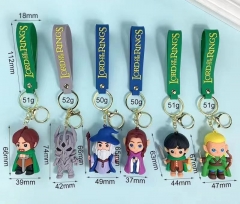 6 Styles The Lord of the Rings Cartoon Anime Figure Keychain