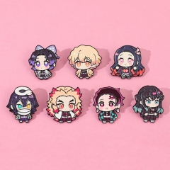 7 Styles Demon Slayer: Kimetsu no Yaiba Cartoon Pin Anime Alloy Brooch
