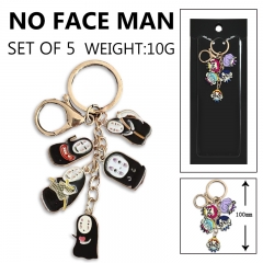Spirited Away No Face man Cartoon Anime Alloy Keychain
