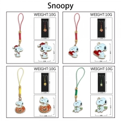 5 Styles Snoopy Cartoon Anime Alloy Phone Strap