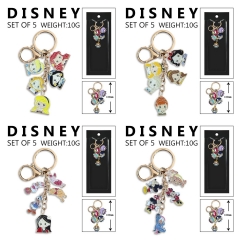 4 Styles Disney Cartoon Anime Alloy Keychain