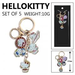 3 Styles Hello Kitty Cartoon Anime Alloy Keychain