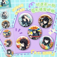 32mm 5PCS/SET Demon Slayer: Kimetsu no Yaiba Tokitou Muichirou Cartoon Pin Anime Tinplate Brooch