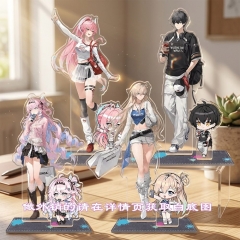 4 Styles Wuthering Waves Cartoon Anime Acrylic Standing Plates