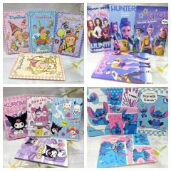 4 Styles 10PCS/SET Lilo & Stitch K-Pop: Demon Hunters Cartoon Stationery Anime Notebook
