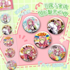 32mm 5PCS/SET Demon Slayer: Kimetsu no Yaiba Kanroji Mitsuri Cartoon Pin Anime Tinplate Brooch