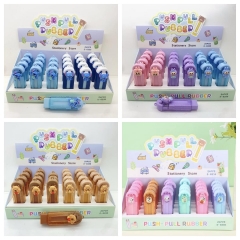 5 Styles 24PCS/SET Lilo & Stitch Capybara Snoopy Cartoon Stationery Anime Eraser
