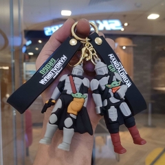 6 Styles Star War Grogu Cartoon Anime PVC Figures Keychain