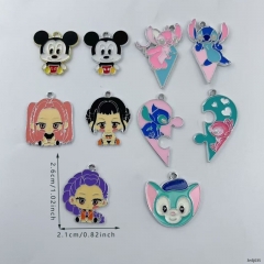 10个 热销卡通猎魔女团吊坠diy合金饰品配件项链耳环钥匙扣挂件配饰